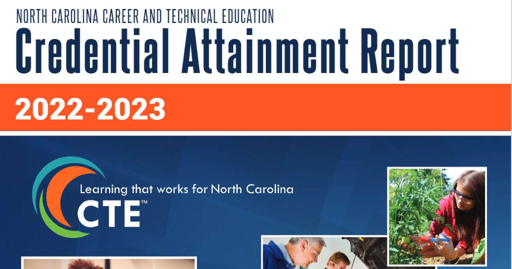 Cover image of 2022-2023 CTE Credential Attainment Report